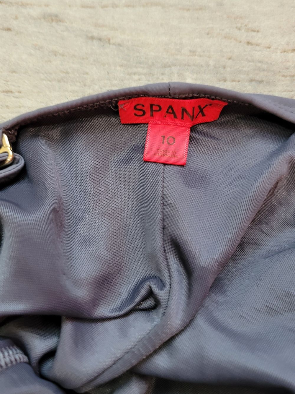 SPANX Slate Gray One-Piece Draped Swimsuit - Picture 7 of 7